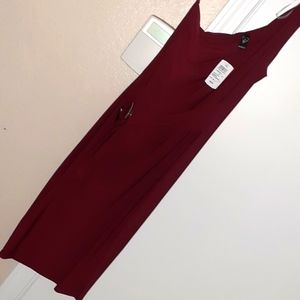 Burgandy one arm out dress